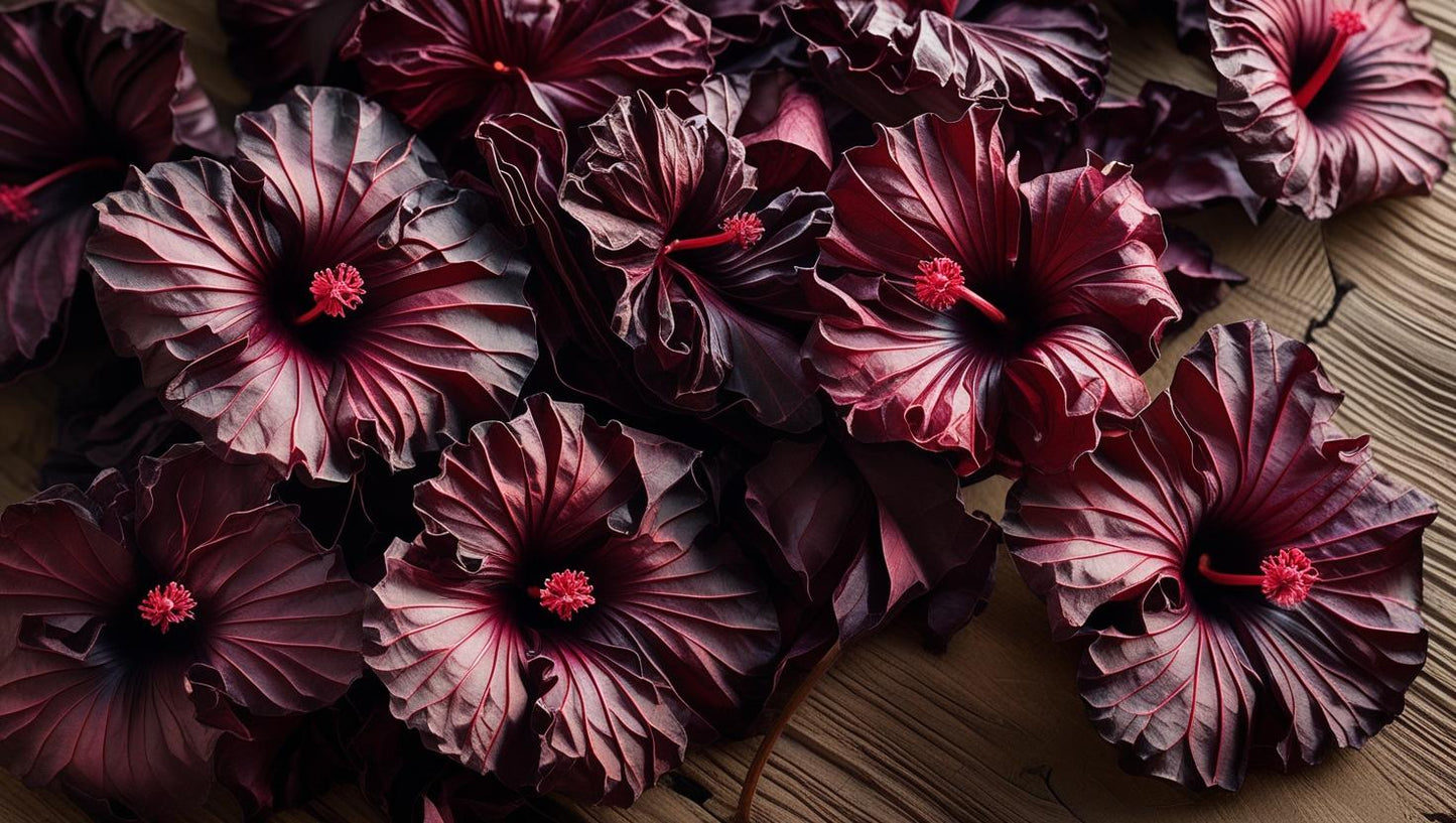 Dried Hibiscus leaves